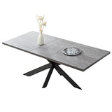 ZckyCine Modern Dining Table Table Set for 6-8 Person for Dining Room, Kitchen Table Set with Steel Legs ZckyCine
