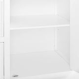 Crosley Furniture Cutler Faux Marble Top Kitchen Island with Storage, Breakfast Bar, Microwave Stand, White Crosley Furniture