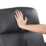 Lexicon Swivel Glider Recliner Chair, Comfy Nursery Glider, Top Grain Leather Match Recliner, Manual Reclining Chair for Living Room/Office/Apartment, Black Lexicon