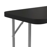 Flash Furniture Kathryn 6' Plastic Folding Training and Event Table, Rectangular Folding Training Table with 220-lb. Static Weight Capacity, Black Flash Furniture