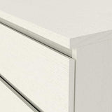 Tvilum 6 Drawer Double Dresser, Bedroom Furniture, Handle-free Drawers, Contemporary, White Tvilum
