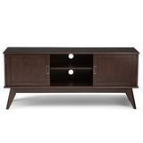 SIMPLIHOME Draper SOLID WOOD Universal TV Media Stand, 60 inch Wide,Industrial, Living Room Entertainment Center, Storage Shelves and Cabinets, for SIMPLIHOME