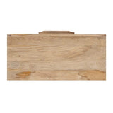 Powell Natural Rattan and Gold Base 3 Danika, Three Drawer Cabinet, Brown Powell