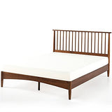 ZINUS Linda Mid Century Brown Wooden Platform Bed Frame - No Box Spring Needed, Easy Assembly, King Size Zinus