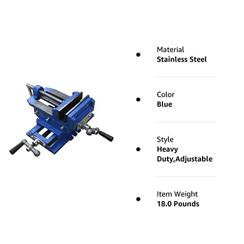 HFS (Tm) 5" Cross Slide Vise Drill Press Metal Milling 2 Way X-Y Heavy Duty Clamp Machine Hardware Factory Store