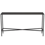 Henley 55'' Wide Rectangular Console Table with Metal Top in Blackened Bronze Henn&Hart