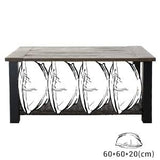 Grand patio Outdoor Coffee Table with Wicker Shelf Storage, 40-inch Rectangle Modern Patio Coffee Table with Faux Wood Tabletop, Fits with Outdoor Conversation Set Grand patio