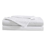 Eddie Bauer - Sheet Set, Luxurious Cotton Percale Bedding with Matching Pillowcases, Crisp & Cool, Fully Elasticized (Arden Stripe Grey, Full) Eddie Bauer
