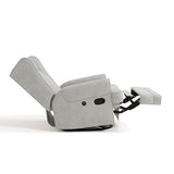 Storkcraft Serenity Upholstered Swivel Glider with USB Charging Port (Steel) – Fully Upholstered Wingback Nursery Glider Recliner with Manual Recline Function, 2 USB Charging Ports, 360 Swivel Base Storkcraft