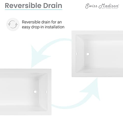 Swiss Madison Well Made Forever SM-DB569 Voltaire 60"x30" Acrylic Drop-In Bathtub Swiss Madison