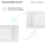 Swiss Madison Well Made Forever SM-DB569 Voltaire 60"x30" Acrylic Drop-In Bathtub Swiss Madison