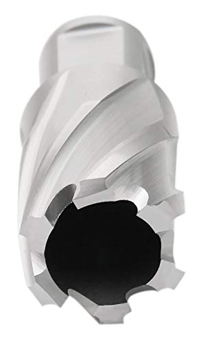 Accusize Industrial Tools Hss Annular Cutter, 1'' Diameter by 1'' Depth with 3/4'' Weldon Shank, Ansi Standard, 2080-2021 Accusize Industrial Tools