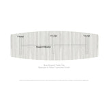 Modern 10ft Conference Table Boat Shaped Laminate Maple Finishes Wood 1.5" Thickness Tabletop with Gray Metal V Legs Sleek Colors Desk Grommets Meetings Boardroom Offices 118" L x 47-32" W x 29" H WoodArtSupply