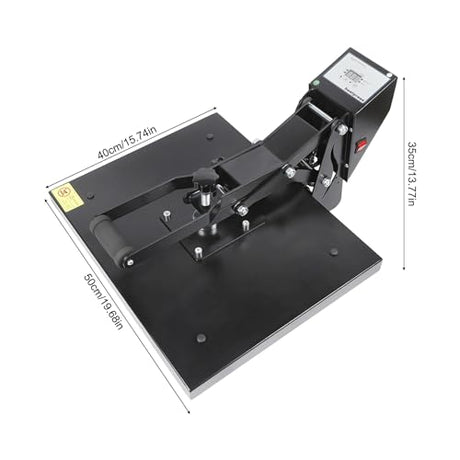 1800W Hot Large Size Auto Heat Press Machine 16" x 20" T-Shirt Sublimation Heat Press Transfer Heat Up Fast & Distribute Heat Evenly, Intelligent Tshirt Press Machine New USA Stock,Black (Black) xsdzgdzy