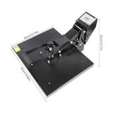 Heat Press Machine, 1400W Clamshell Digital Sublimation Printer, Digital Control Heat Transfer Machine with Adjustable Pressure & Handle for Producing Advertisements LKOBERTF