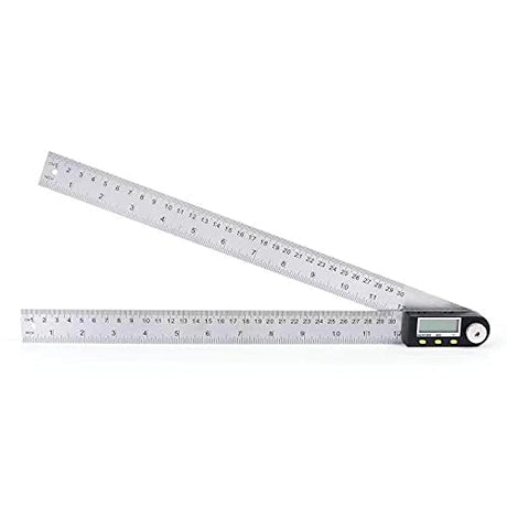 Delgada Digital Angle Ruler and Stainless Steel Digital Angle Finder or Digital Protractor with Zeroing and Locking Function Battery Included 12Inches/300mm Delgada