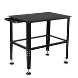 Heavy Duty Welding Table, 36"x24" Metal Workbench with 5/8" Tool Holes & Adjustable Legs, 1500lb Capacity Steel Fabrication Table for Welding, Sawing, Auto Repair Festisoul