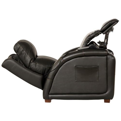 Catnapper Decompress Power Zero Gravity Recliner in Italian Black Leather Catnapper