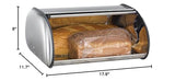 Polder Deluxe Bread Bin, 17 Inch, Stainless Steel Polder