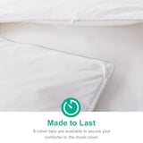 APSMILE Lightweight Down Feather Fibers Comforter Oversized King Size - Cooling Bed Comforter, Hotel Collection High Fill-Power Thin Duvet Insert for Warm Weather/Hot Sleepers, 120x98, White APSMILE