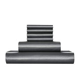 AiMay 6 Piece Satin Bedding Sheet Set King Grey Deep Pocket 1800 Series Luxury Rich Silk Silky Super Soft Solid Color 4 Pillowcases Reversible Sexy Honeymoon Wrinkle Free (King,Grey) AiMay