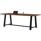 Pemberly Row 3.5 x 9 FT Conference Table in Walnut - Standard Height Pemberly Row