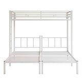 Bellemave Triple Bunk Bed for Kids, Adults, Teens, Twin Over Twin Metal Bunk Beds for 3 Kids, 3 bunk beds（Heavy Metal, White） Bellemave