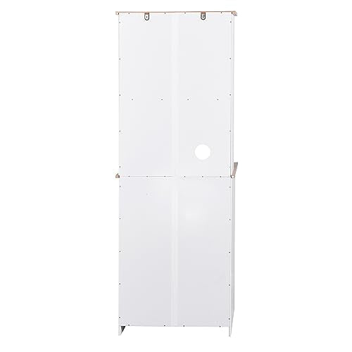 NicBex 66.9" Modern Kitchen Pantry Storage Cabinet Microwave Cabinet with Storage Drawer,Tall Freestanding Kitchen Cabinet for Dining Room,Bathroom,Kitchen,White NicBex
