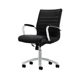 Realspace® Modern Comfort Series Winsley Bonded Leather Mid-Back Chair, Black Realspace