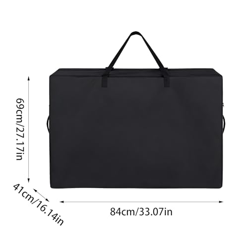 shgsgWK Folding Mattress Storage Bag, Heavy-Duty Foldable Waterproof Dustproof Carrying Case for Memory Foam Tri-Fold Mattress, Futon, Topper (Black) shgsgWK