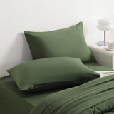 NTBAY Twin Comforter Set with Sheets, 5 Pieces Soft and Breathable Twin Bedding Set, Twin Bed in a Bag, Down Alternative Comforter Set Solid Color All Season, Kids Bedding Set, Olive Green NTBAY