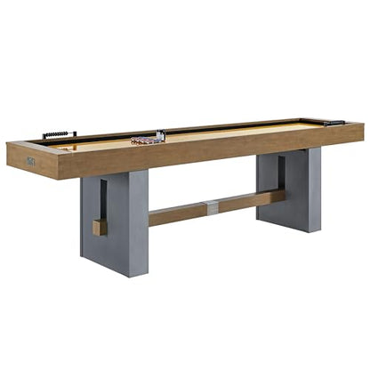 Barrington Billiards 9' Urban Shuffleboard Table with Scratch-Resistant Playfield and 8 Puck Set - WoodArtSupply