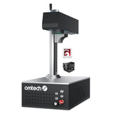 OMTech Autofocus 30W MOPA Fiber Laser Marking Machine with Rotary Axis and Lightburn, Fiber Laser Engraver for Metal Color Marking, 6" x 6" Workbed Fiber Laser Cutter with EzCad, 100,000 hr. Life OMTech