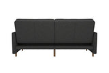DHP Andora 76 Inch Futon Sofa Bed, Modern Upholstered Couch Sleeper with Button Tufted Back and Seat, Grey DHP