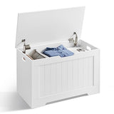 VASAGLE Storage Chest, Storage Bench, Entryway Bench with 2 Safety Hinges, Shoe Bench, Modern Style, 15.7 x 29.9 x 18.9 Inches, for Entryway, Bedroom, Living Room, White ULHS11WT VASAGLE