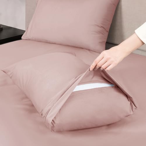 Mejoroom King Size Bed Sheet Set - Hotel Luxury 1800 Bedding Sheets & Pillowcases - 16" Deep Pocket Fitted Sheet, Soft, Breathable, Wrinkle & Fade Resistant - 4 Piece(King, Dusty Pink) Mejoroom