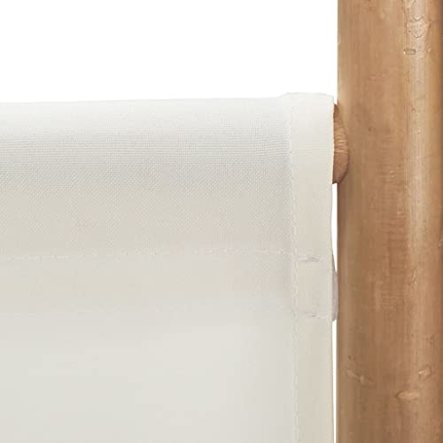 Gecheer Bamboo and Canvas Room Divider, 3-Panel Folding Screen for Space Partition, 47.2 Inches, Premium Material, Adjustable Height, Easy Installation for Home, Office, and Decorative Use Gecheer