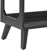 Crosley Furniture Asheville Mid-Century Modern Media Console Record Player Stand, Storage for Vinyl Records, Black Crosley Furniture