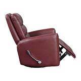 Lexicon Swivel Glider Recliner Chair, Comfy Nursery Glider, Faux Leather Recliner, Manual Reclining Chair for Living Room/Office/Apartment, Red Lexicon