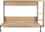 Virubi Full Horizontal Murphy Bed with Storage Shelves,Wood Fold Up Modern Murphy Wall Bed Cabinet with Storage Bookcase for Adults (Natural,Full) Virubi