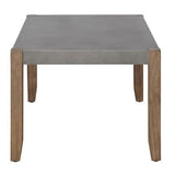 Alaterre Furniture Newport Living Room Collection – 36” x 24” Rustic Industrial Small Coffee Table with Faux Concrete Top Finish and Light Amber Solid Wood Legs (Concrete Gray) Alaterre Furniture