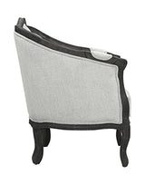 Acme Furniture Upholstered Loveseat with Button-Tufted Back, Gray and Dark Brown Acme