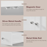 FIONESO 72” Pantry Cabinet, Kitchen Pantry Cabinet with 6 Doors Shelves and 1 Drawer, Tall Storage Cabinet, Cupboard with 4 Door for Kitchen, Dinging Room, Living Room, White FIONESO