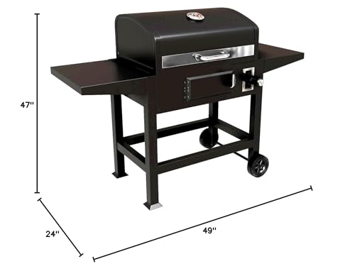Gas One Charcoal Grill – 24-inch BBQ Charcoal Grill – Charcoal Smoker with Multiple Tier Heat Control – Outdoor Grill for Camping, Picnic, Patio, Backyard Barbecue, Outdoor Cooking Gas One