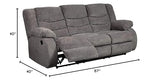 Signature Design by Ashley Tulen Modern Manual Pull Tab Reclining Sofa, Dark Gray Signature Design by Ashley