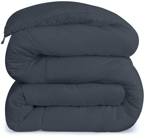 Utopia Bedding Comforters King Size, All Season Duvet Insert, Down Alternative Box Stitched Bed Comforter with Corner Tabs, Machine Washable (Grey) Utopia Bedding