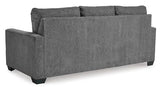 Signature Design by Ashley Rannis Casual 2-in-1 Sofa Sleeper with Folding Gel Memory Foam Mattress, Queen, Gray Signature Design by Ashley