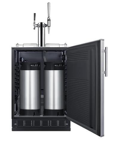 Summit 24" Nitro Cold Brew/Cold Brew Kegerator, Combination Dual Tap Kit, Stainless Steel- SBC7BRSCM2 Summit Appliance