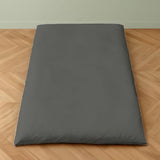 Twin XL Size Japanese Zippered Futon Covers - 100% Egyptian Cotton - Floor Mattress Cover for Traditional Japanese - Super Soft Couch Slipcovers Floor Mats Sofa Protector, Dark Grey Yarns of Cotton