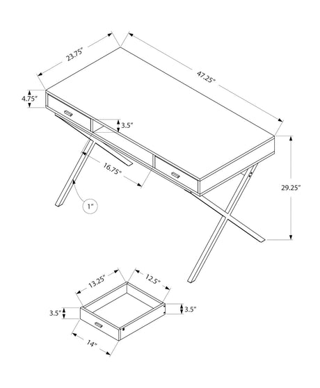 Computer Desk for Home Office with Storage Drawers HouseOfZazla